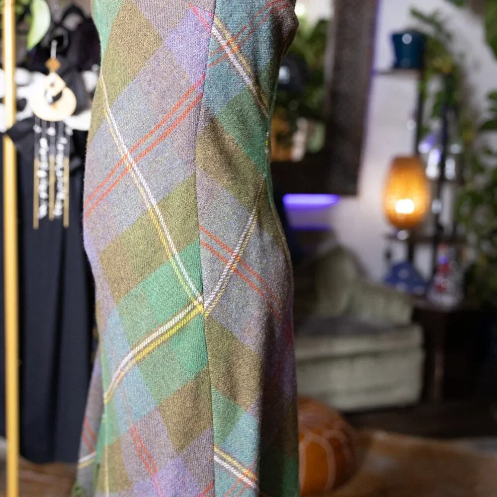 Rugby Ralph Lauren Tartan Wool Strapless Dress – Bias Cut – Size 8 - Picture 3 of 10